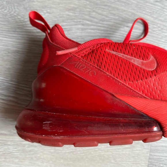Nike Air Max 270 GS University Red Sneakers with Jelly Plastic Heels - Picture 8 of 11